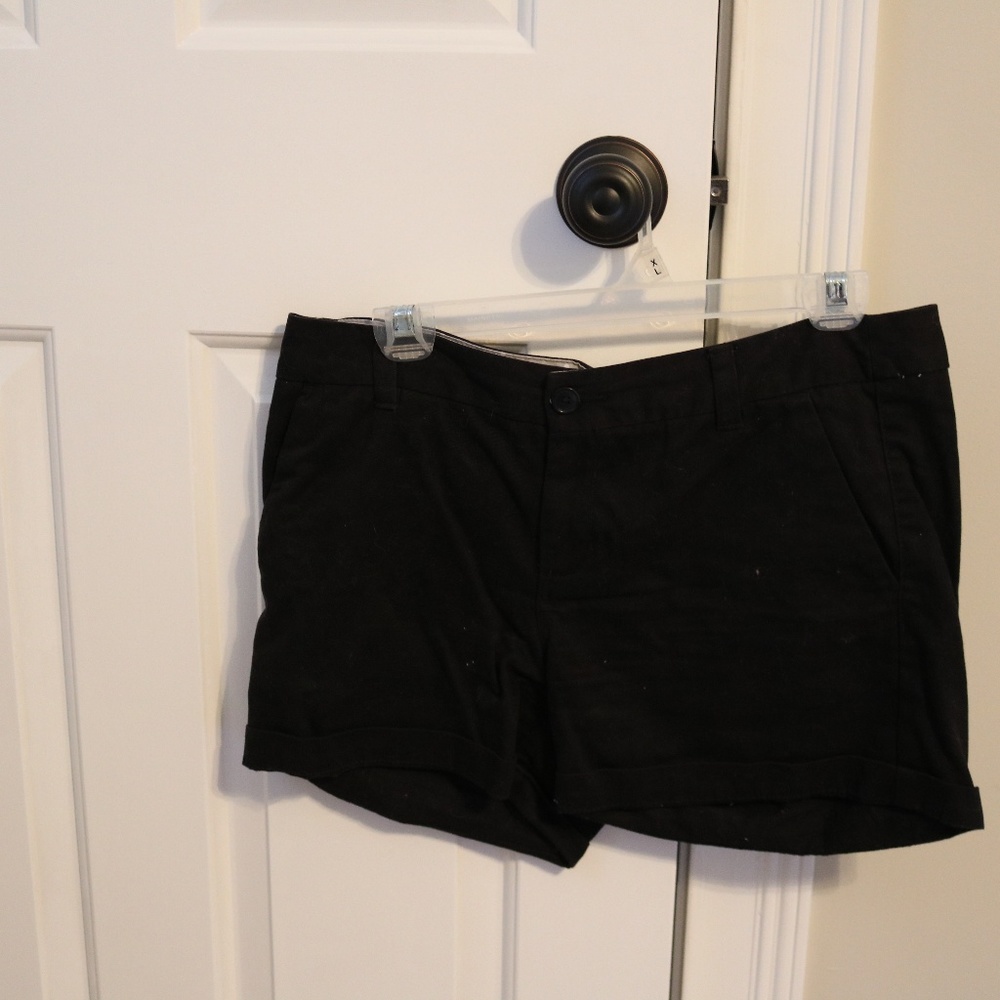 Black Denim Shorts
